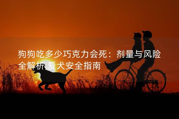 狗狗吃多少巧克力会死：剂量与风险全解析,爱犬安全指南