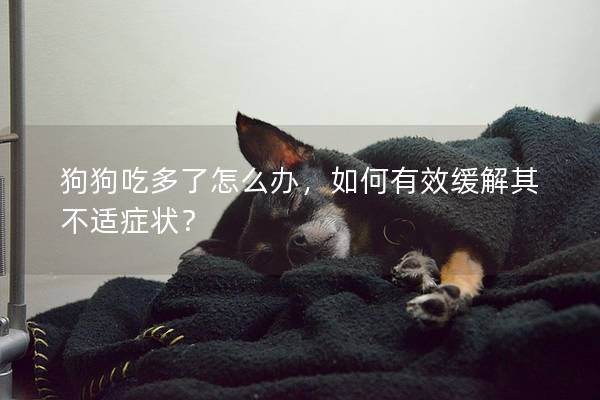 狗狗吃多了怎么办，如何有效缓解其不适症状？