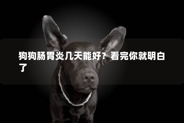 狗狗肠胃炎几天能好?看完你就明白了 狗狗肠胃炎几天能好?看完你就明白了