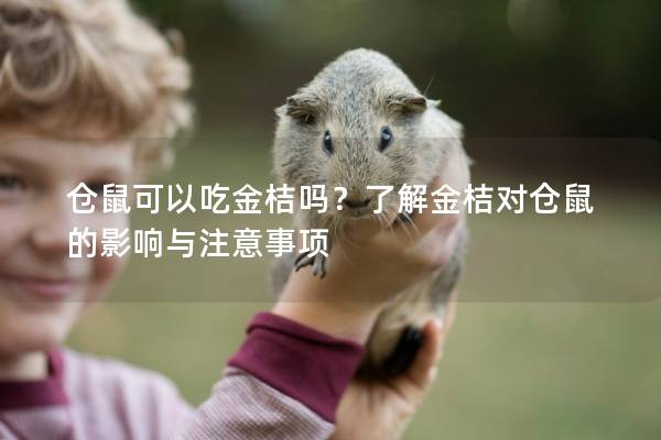 仓鼠可以吃金桔吗？了解金桔对仓鼠的影响与注意事项