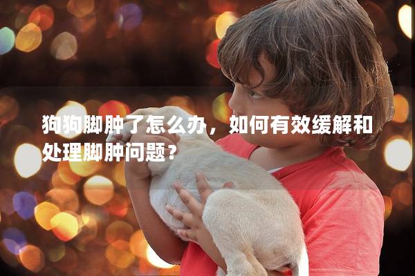 狗狗脚肿了怎么办，如何有效缓解和处理脚肿问题？
