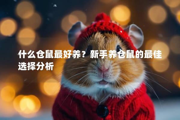 什么仓鼠最好养?新手养仓鼠的最佳选择分析 什么仓鼠最好养?新手养仓鼠的最佳选择分析