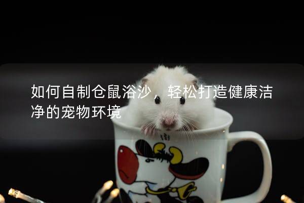 如何自制仓鼠浴沙,轻松打造健康洁净的宠物环境 如何自制仓鼠浴沙,轻松打造健康洁净的宠物环境