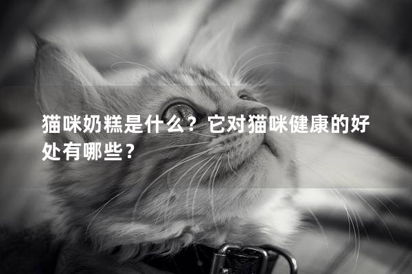 猫咪奶糕是什么？它对猫咪健康的好处有哪些？