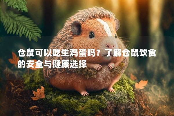 仓鼠可以吃生鸡蛋吗?了解仓鼠饮食的安全与健康选择 仓鼠可以吃生鸡蛋吗?了解仓鼠饮食的安全与健康选择