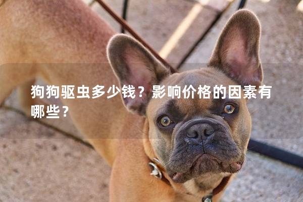 狗狗驱虫多少钱？影响价格的因素有哪些？