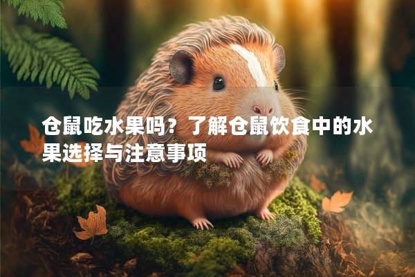 仓鼠吃水果吗？了解仓鼠饮食中的水果选择与注意事项